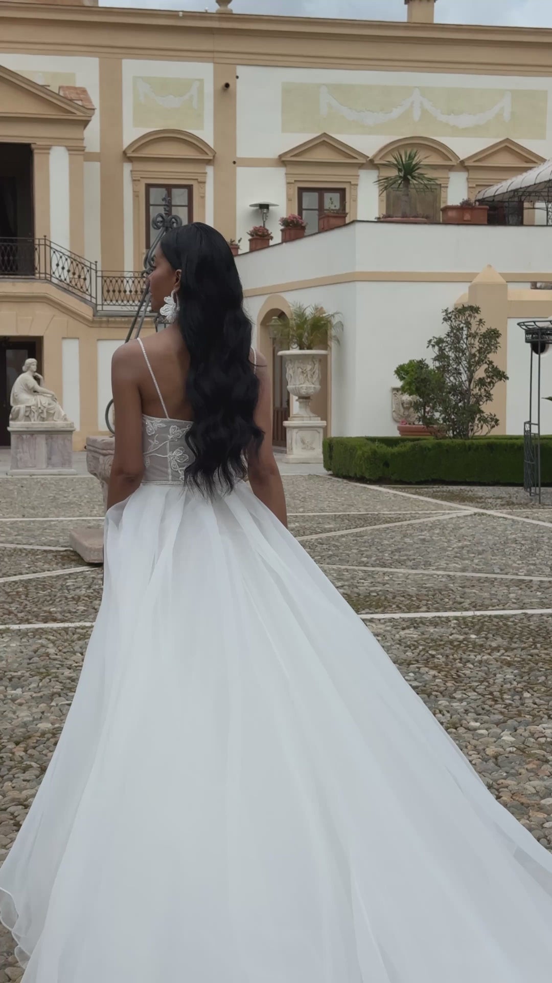 Chandra A-line V-neck Ivory Wedding dress video