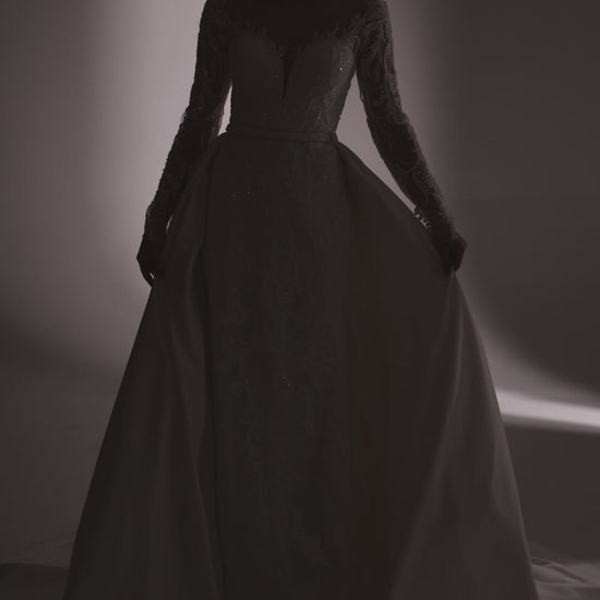 Charisma Trumpet/Mermaid Illusion Milk Wedding dress