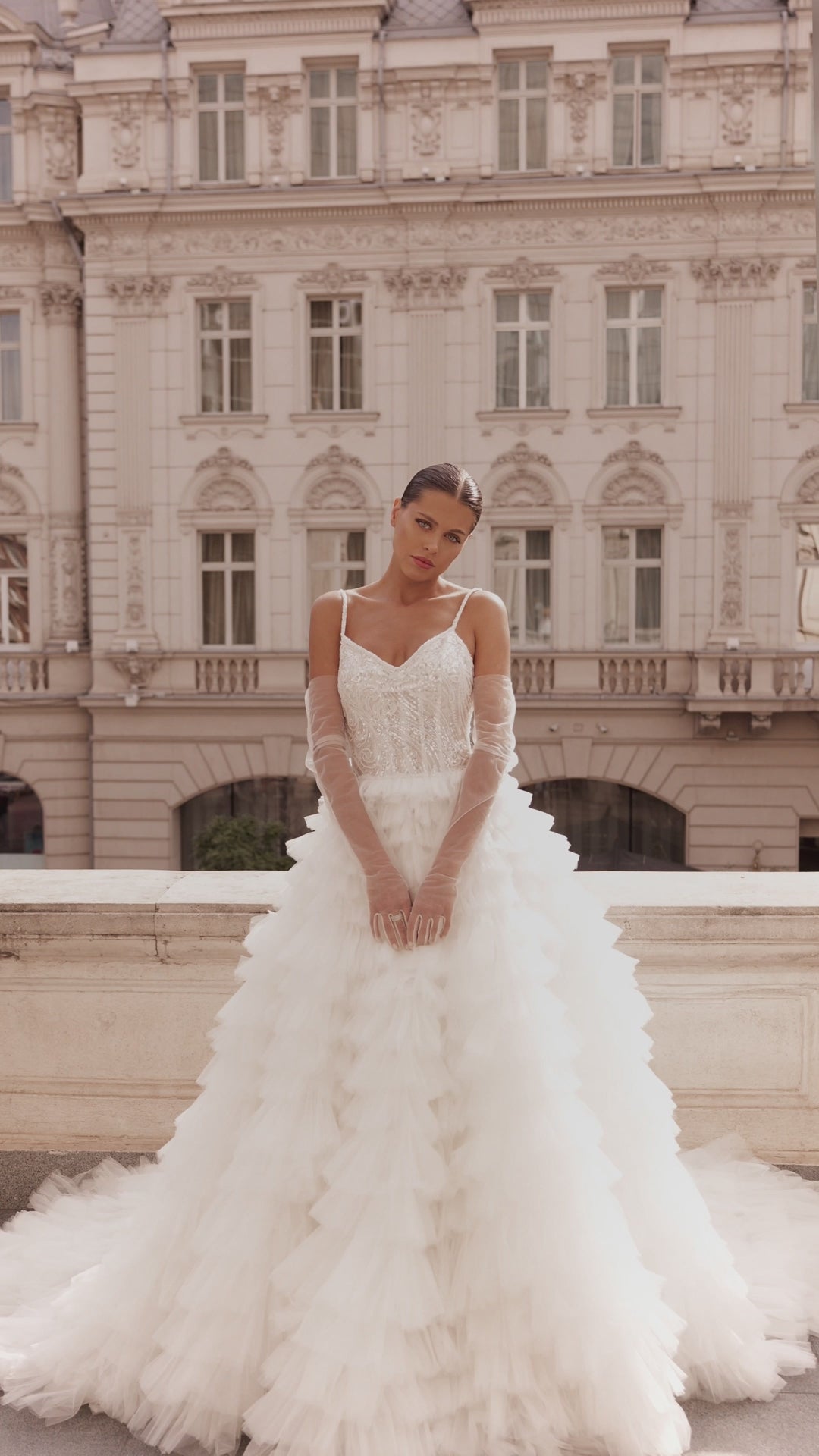 Angelique Princess/Ball Gown Illusion Ivory Wedding dress video
