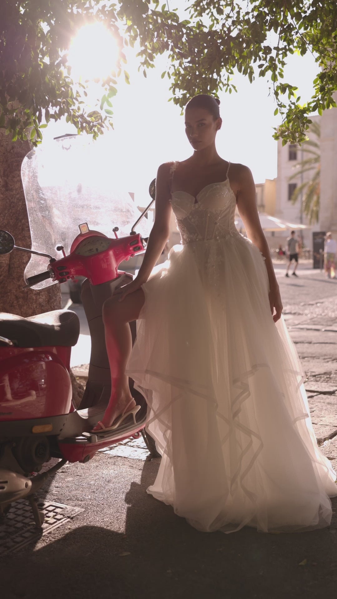 Virginia A-line Sweetheart Milk Wedding dresses video