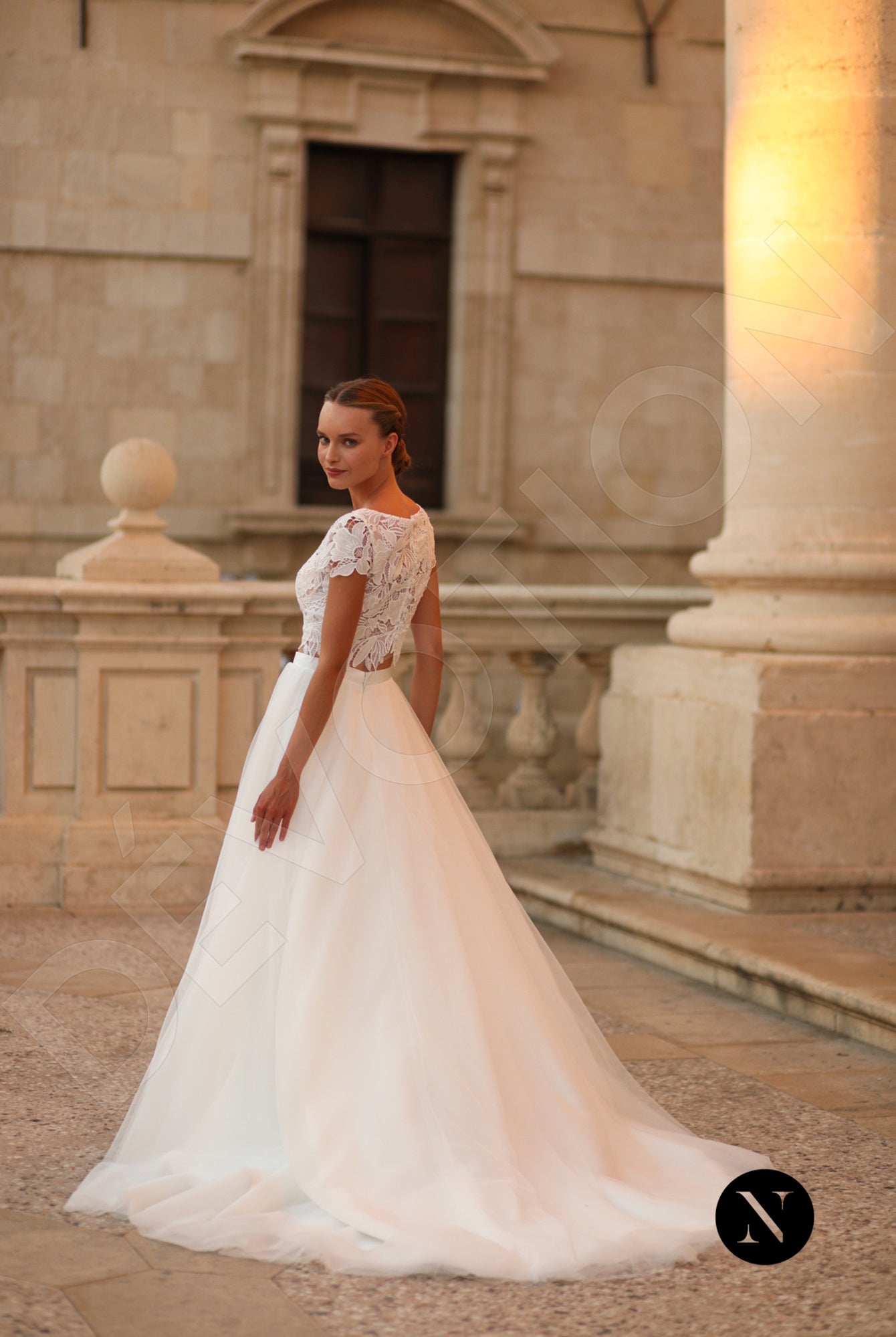 Aline A-line Boat Ivory Wedding dress