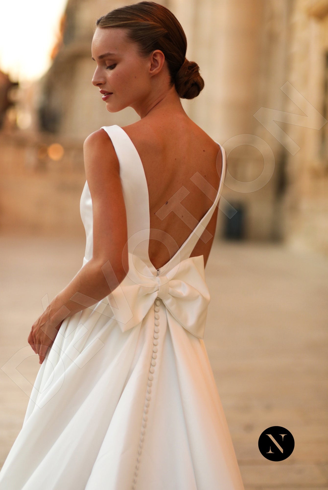 Tare A-line Boat/Bateau Ivory Wedding dress