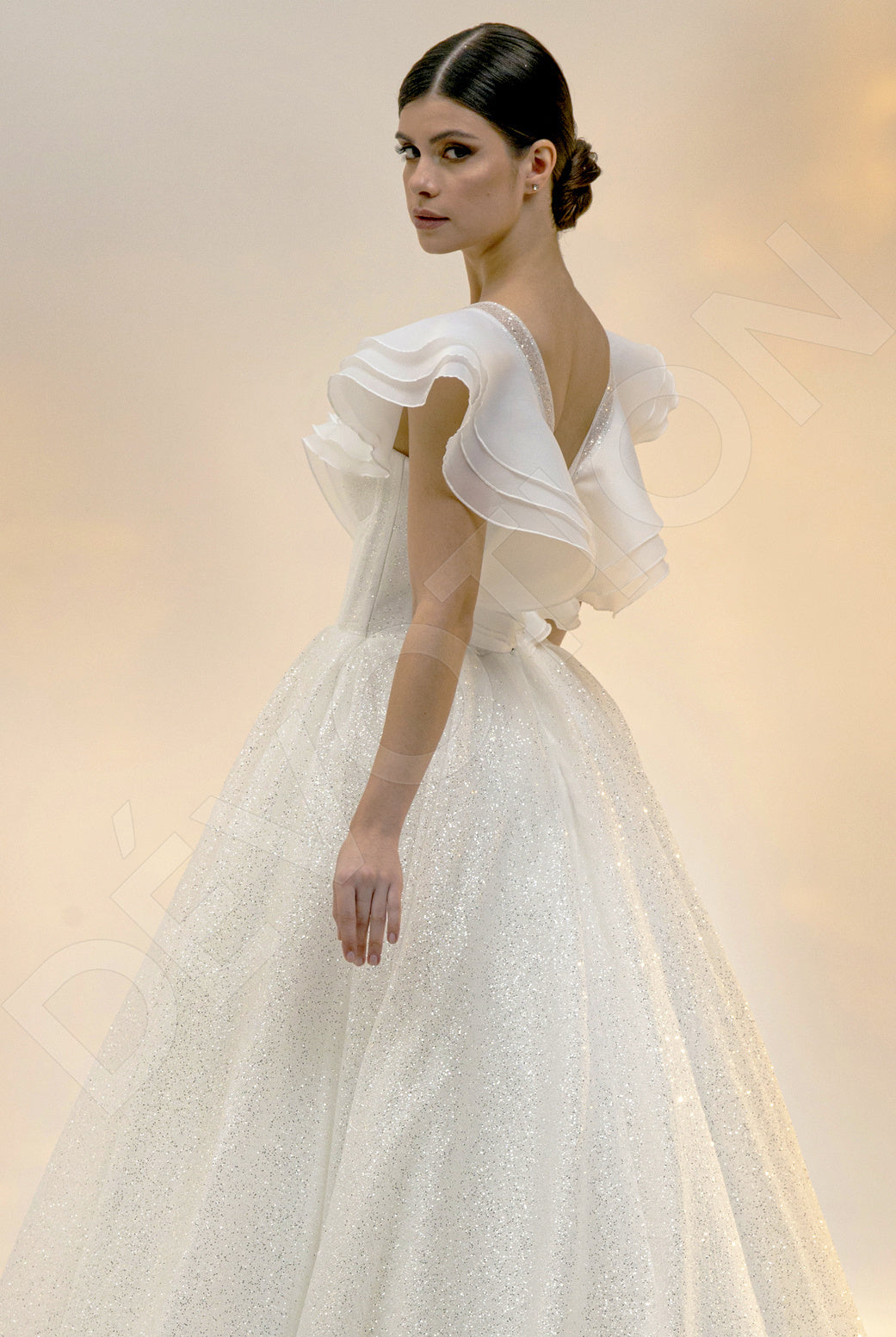 Amalisa Princess/Ball Gown V-neck Light Ivory Wedding dress