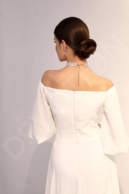 Gilda A-line Off-Shoulder/Drop Shoulders Light Ivory Wedding dress