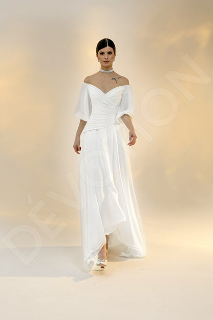 Gilda A-line Off-Shoulder/Drop Shoulders Light Ivory Wedding dress