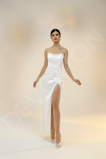 Greyla Sheath/Column Straight Across Light Ivory Wedding dress