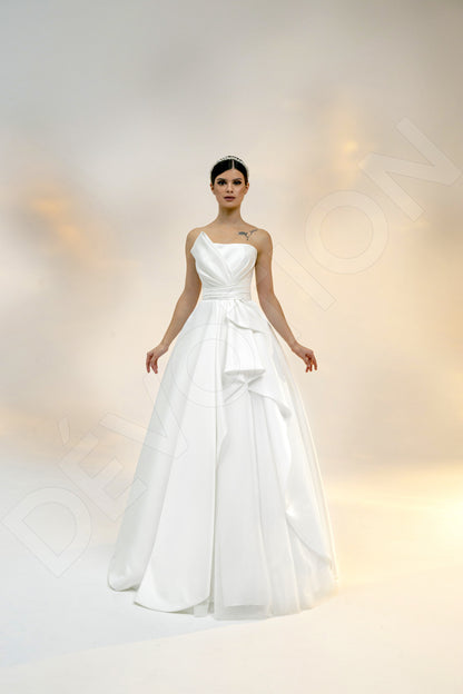 Shalla Princess/Ball Gown Straight Across Light Ivory Wedding dress