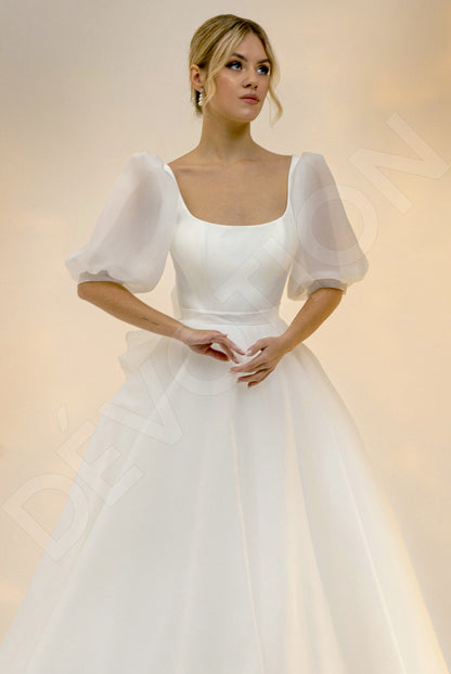 Skyler Princess/Ball Gown Square Light Ivory Wedding dress