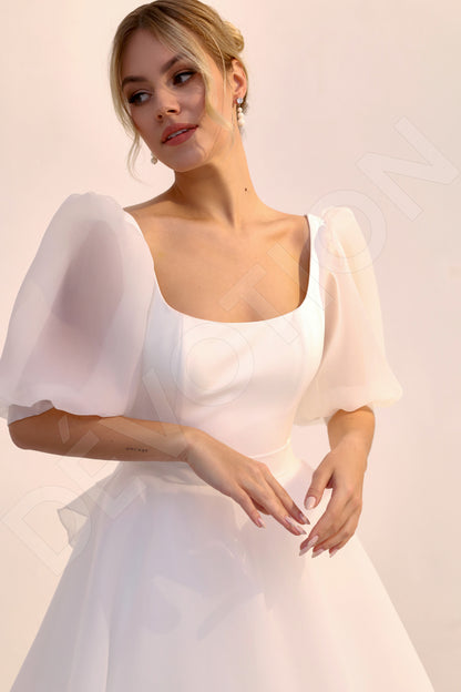 Skyler Princess/Ball Gown Square Light Ivory Wedding dress