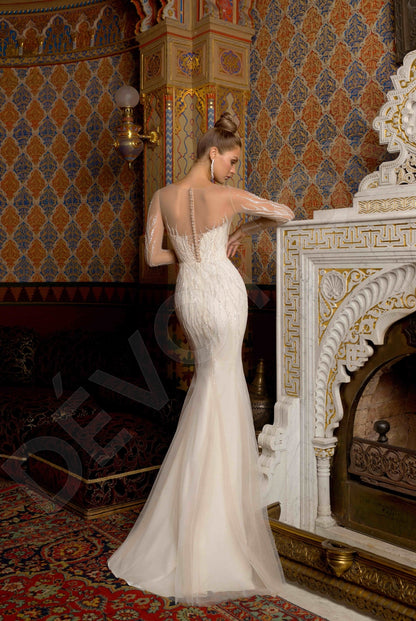 Haidi Trumpet/Mermaid Illusion Off White/Latte Wedding dress