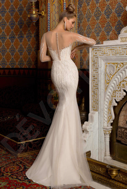 Haidi Trumpet/Mermaid Illusion Off White/Latte Wedding dress