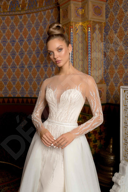 Haidi Trumpet/Mermaid Illusion Off White/Latte Wedding dress