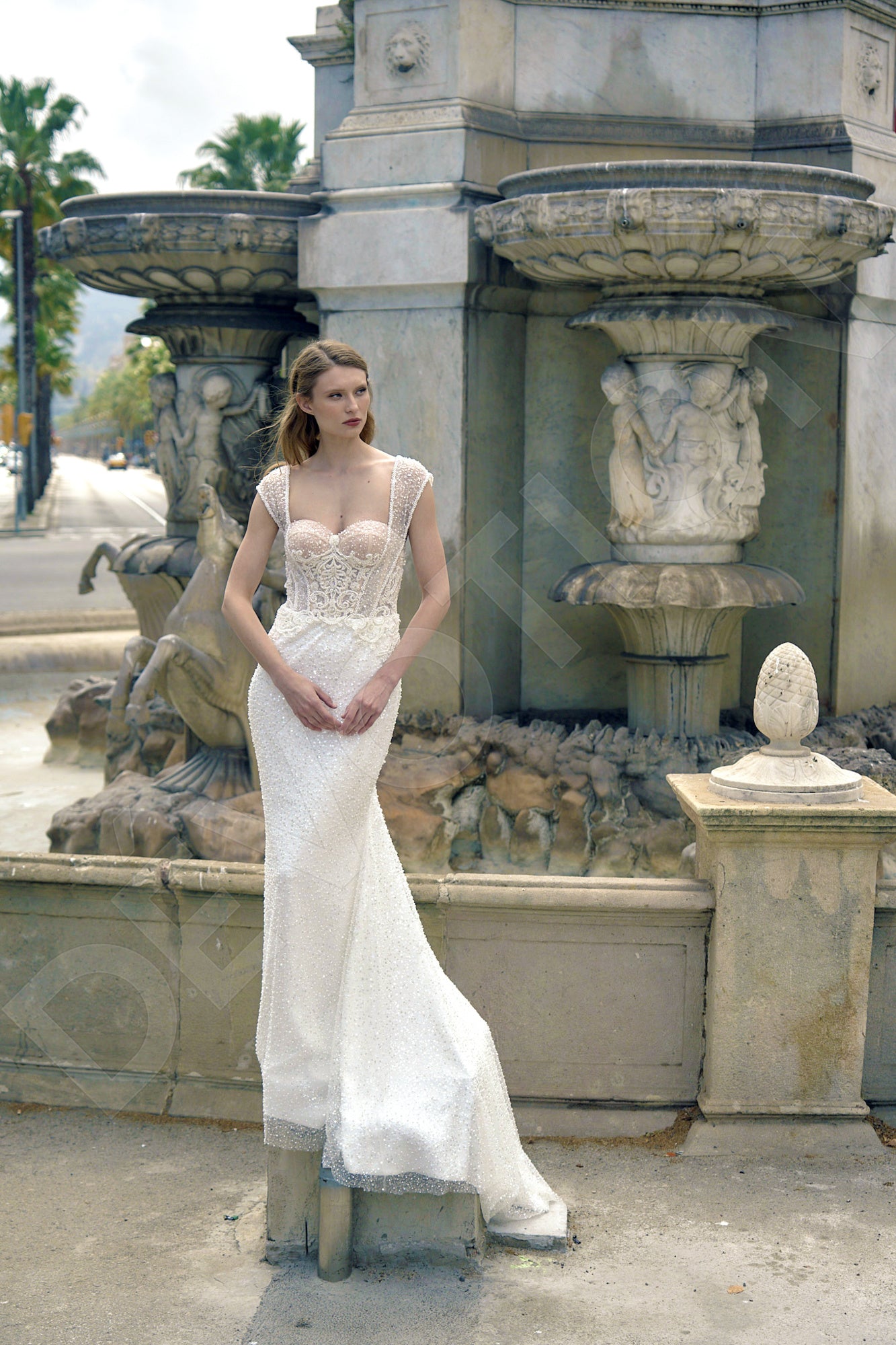 Amely Trumpet/Mermaid Sweetheart Milk Wedding dress