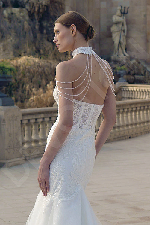 Francesca Trumpet/Mermaid Sweetheart Milk Wedding dress