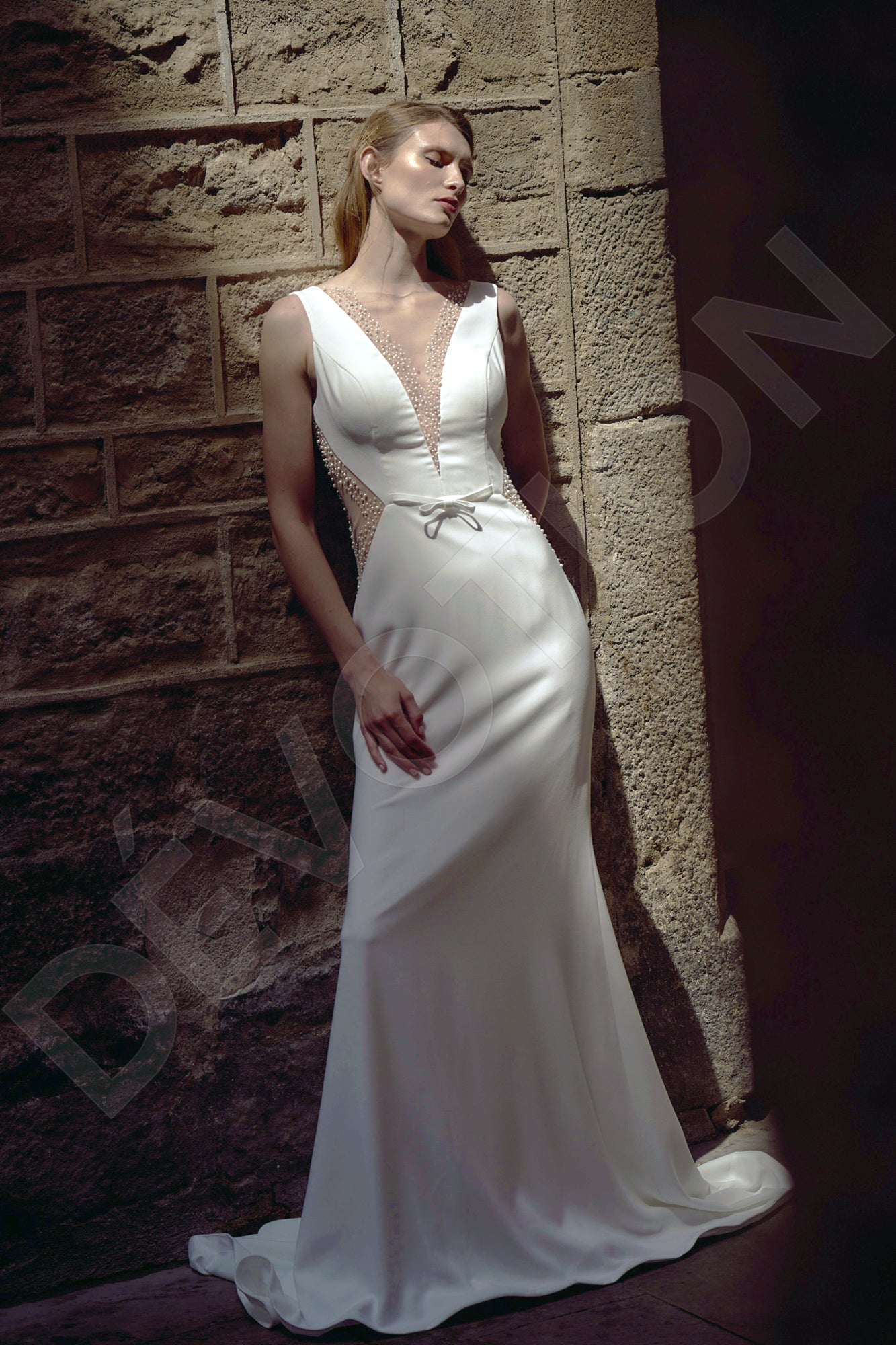 Diana Trumpet/Mermaid Illusion Milk Wedding dress