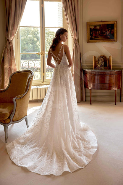 Alicia A-line Sweetheart Milk Wedding dress