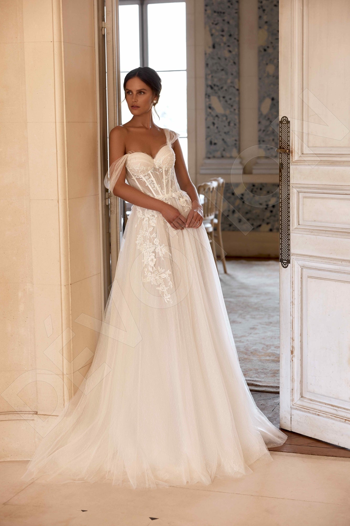 Brigina A-line Sweetheart Milk Wedding dress