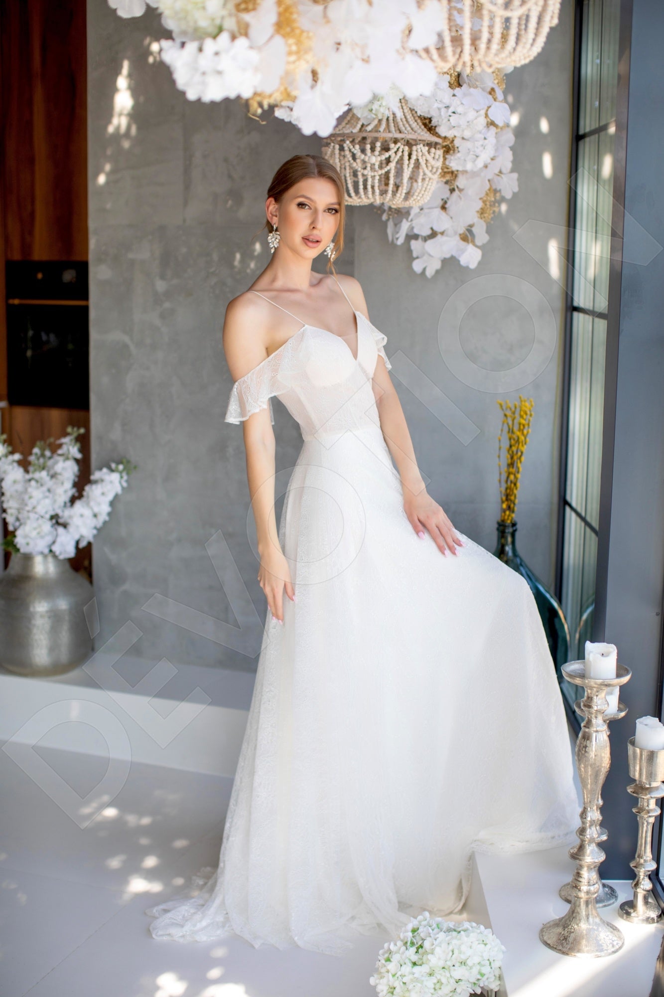 Alane A-line Sweetheart Milk Wedding dress