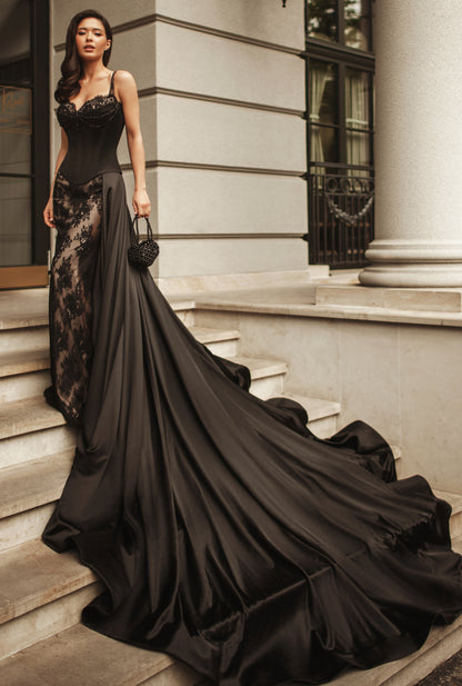 Becky Two in One Sweetheart Black/Nude Wedding dress
