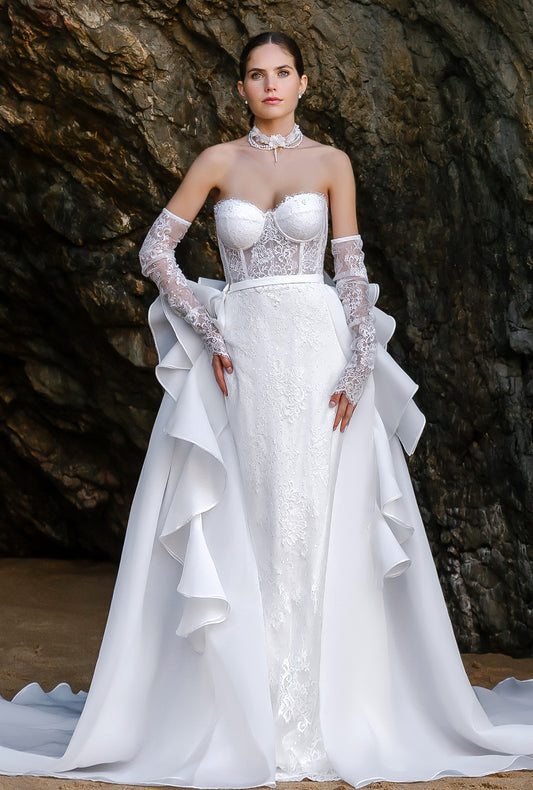 Alis Two in one Sweetheart Milk Wedding dress