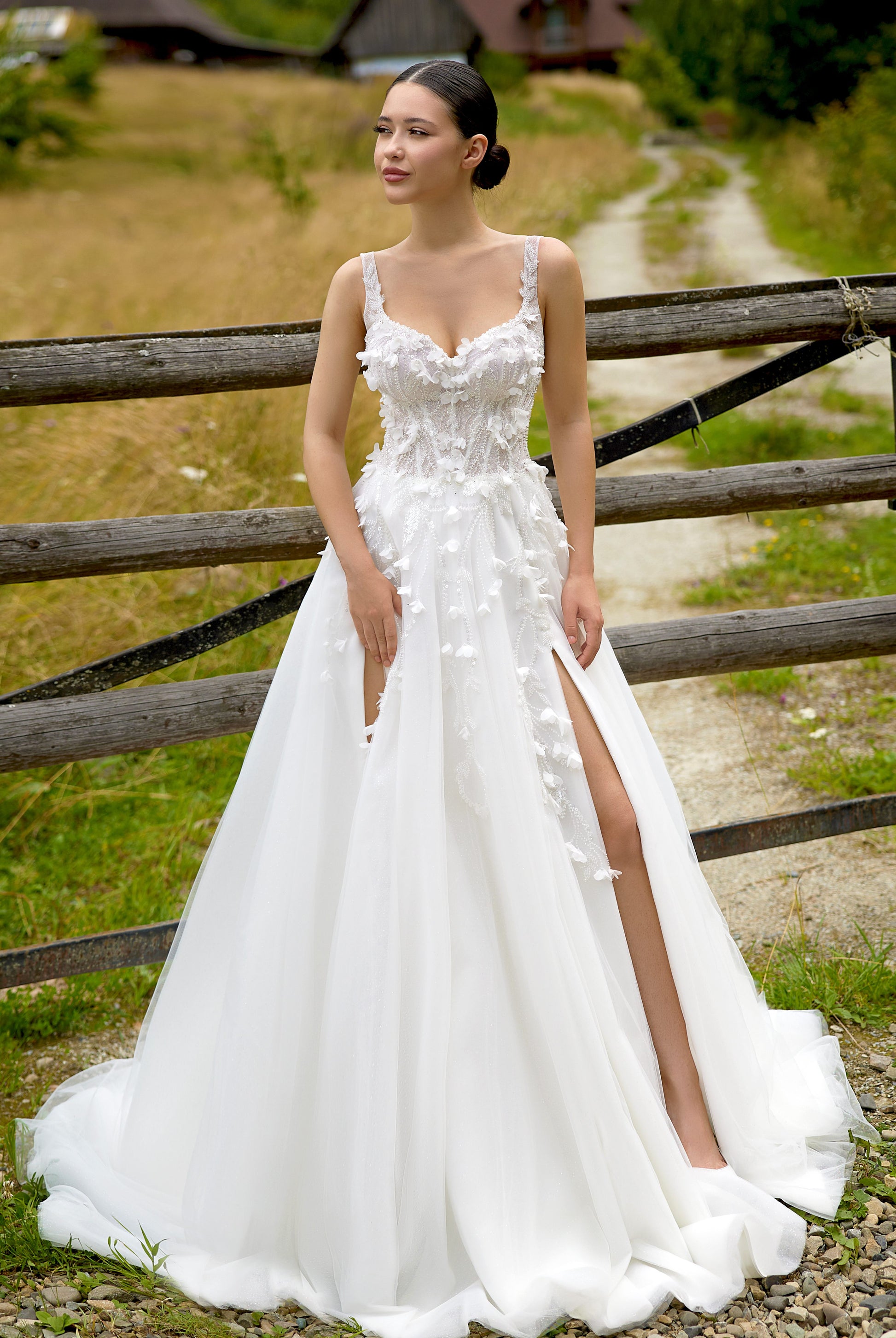 a line sweetheart wedding dress Niki A-line Sweetheart Milk Wedding dress