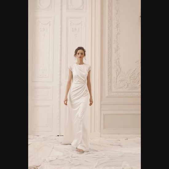 Janet Trumpet/Mermaid Jewel Ivory Wedding dress