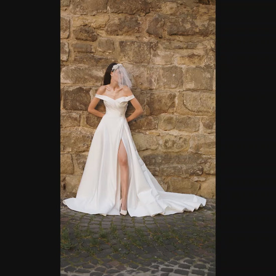 Deidr A-line Sweetheart Milk Wedding dress