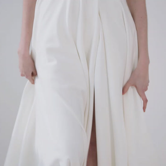 Esthera A-line V-neck LightMilk Wedding dress