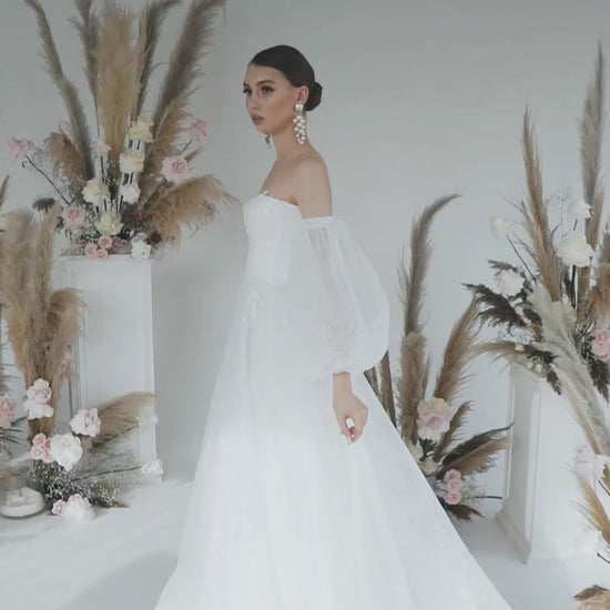 Videl A-line Sweetheart Lightivory Wedding dress