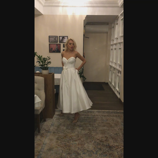 Unala A-line Sweetheart Milk Wedding dress