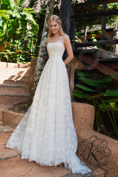 Batista Full back A-line Sleeveless Wedding Dress 6