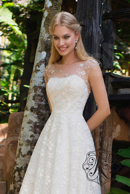 Batista Full back A-line Sleeveless Wedding Dress 2