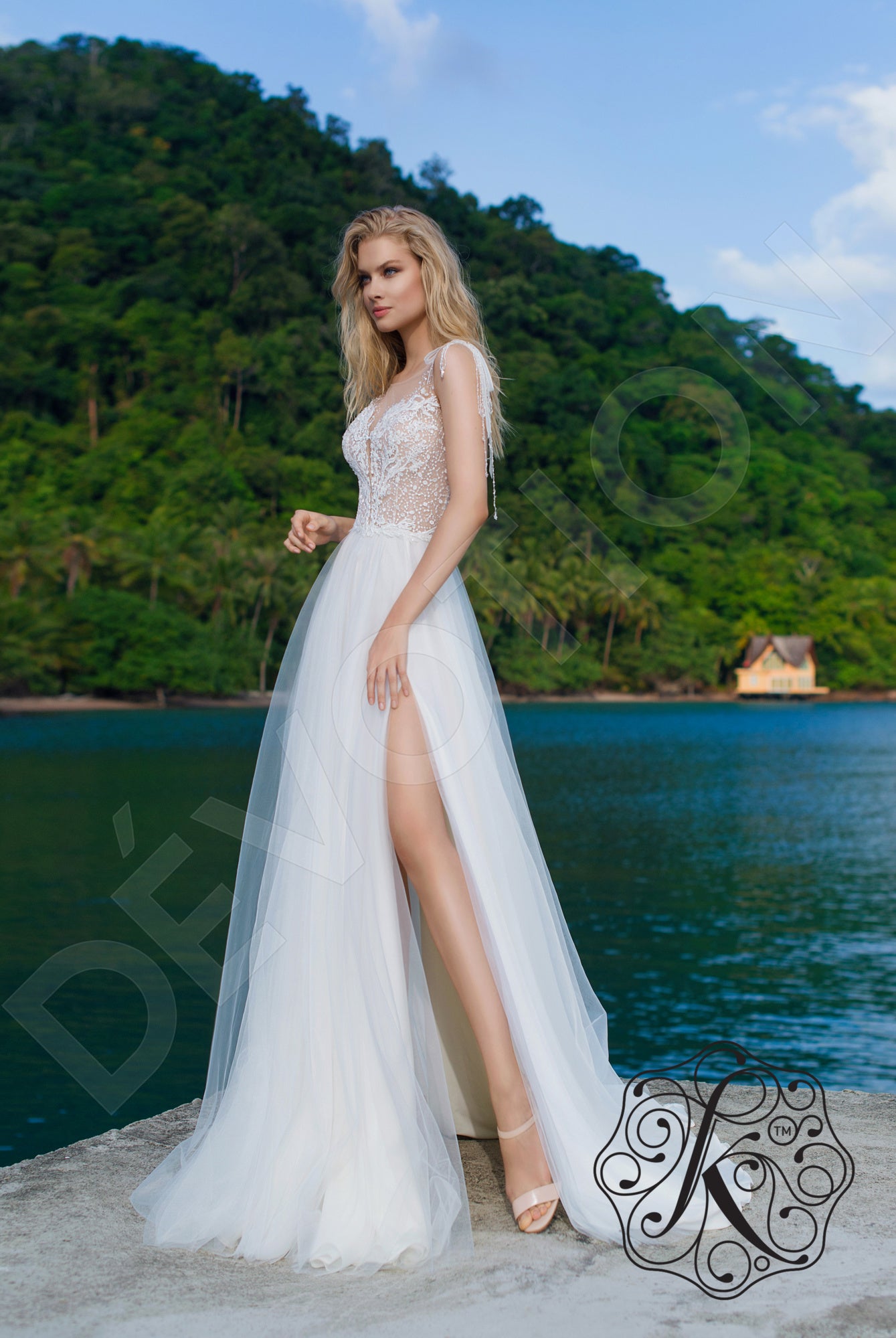 Ivalana Open back A-line Straps Wedding Dress 9