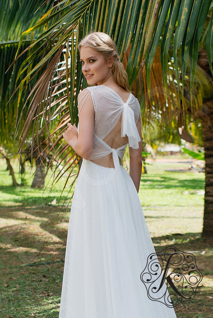 Keiman Open back A-line Sleeveless Wedding Dress 6