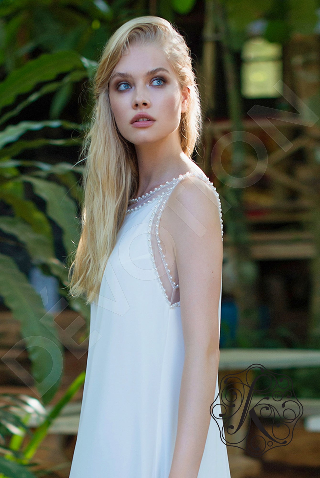 Kveilin Full back A-line Sleeveless Wedding Dress 5