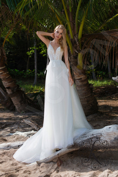 Lunariya Open back A-line Straps Wedding Dress 8