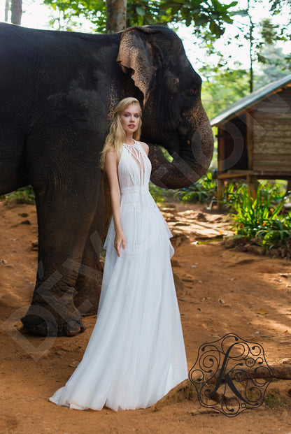 Maru Full back A-line Sleeveless Wedding Dress 5