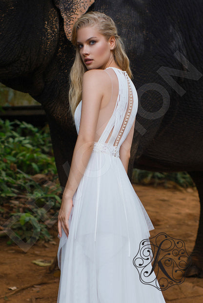 Maru Full back A-line Sleeveless Wedding Dress 8