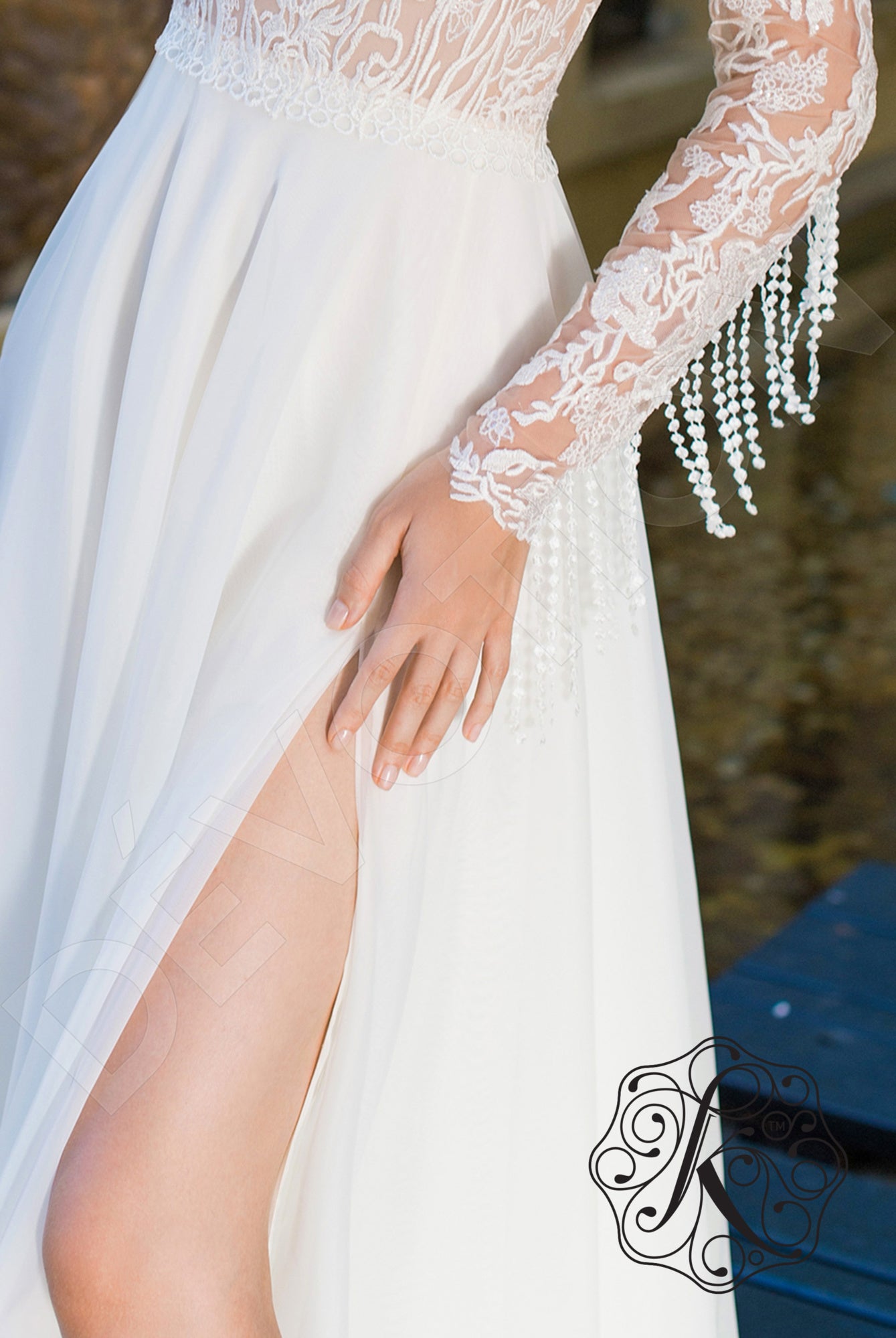 Patrisha A-line Illusion Milk Wedding dress