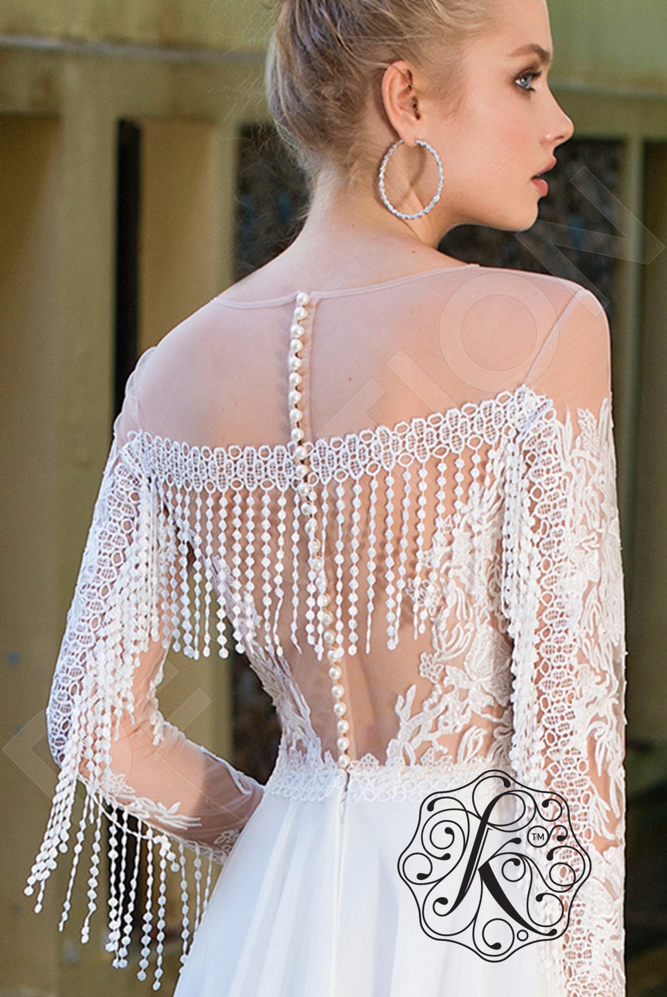 Patrisha A-line Illusion Milk Wedding dress