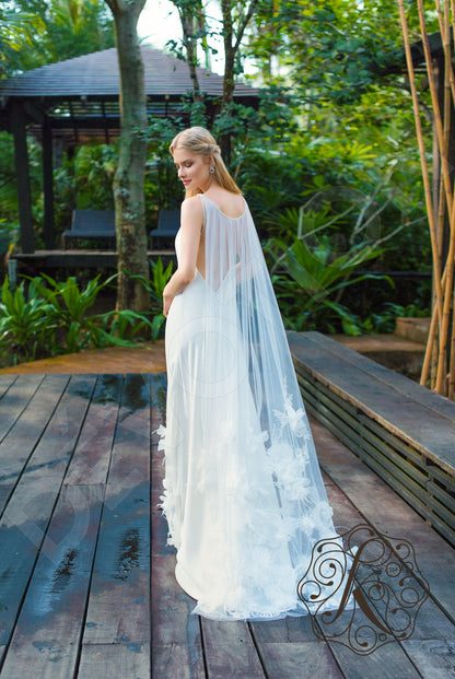 Saphira Open back A-line Straps Wedding Dress Back
