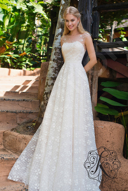 Batista Full back A-line Sleeveless Wedding Dress Front