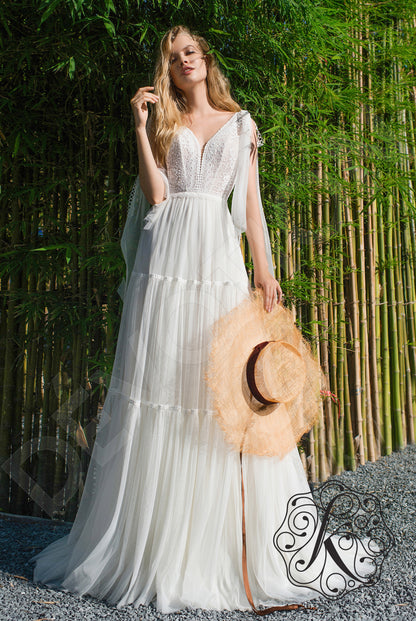 Angelica Open back A-line Sleeveless Wedding Dress 9
