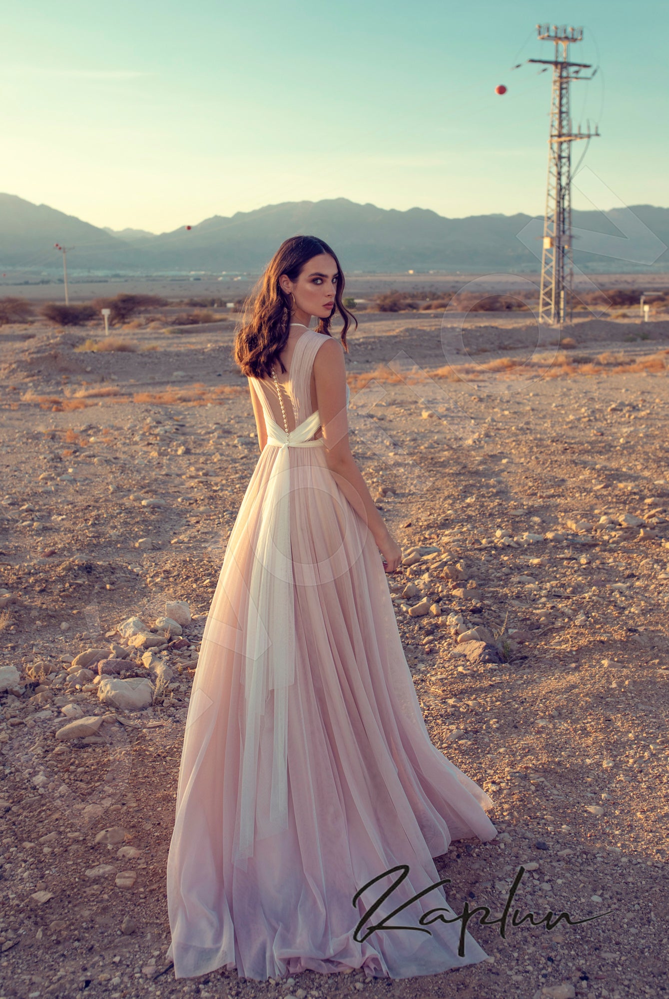 Altaira A-line Jewel Pink Milk Wedding dress