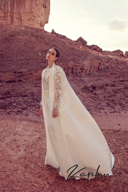 Arhelia Full back A-line Long sleeve Wedding Dress 4