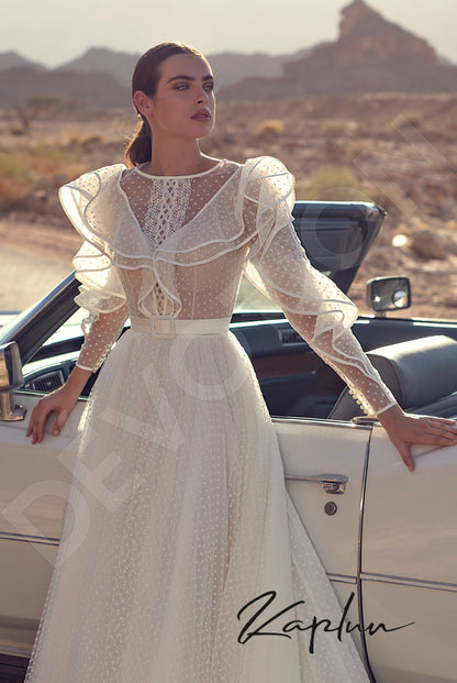 Avinar Full back A-line Long sleeve Wedding Dress 6