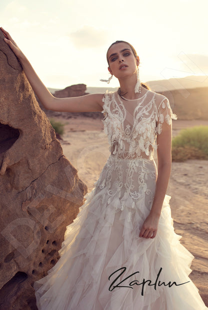 Festa Full back A-line Sleeveless Wedding Dress 2