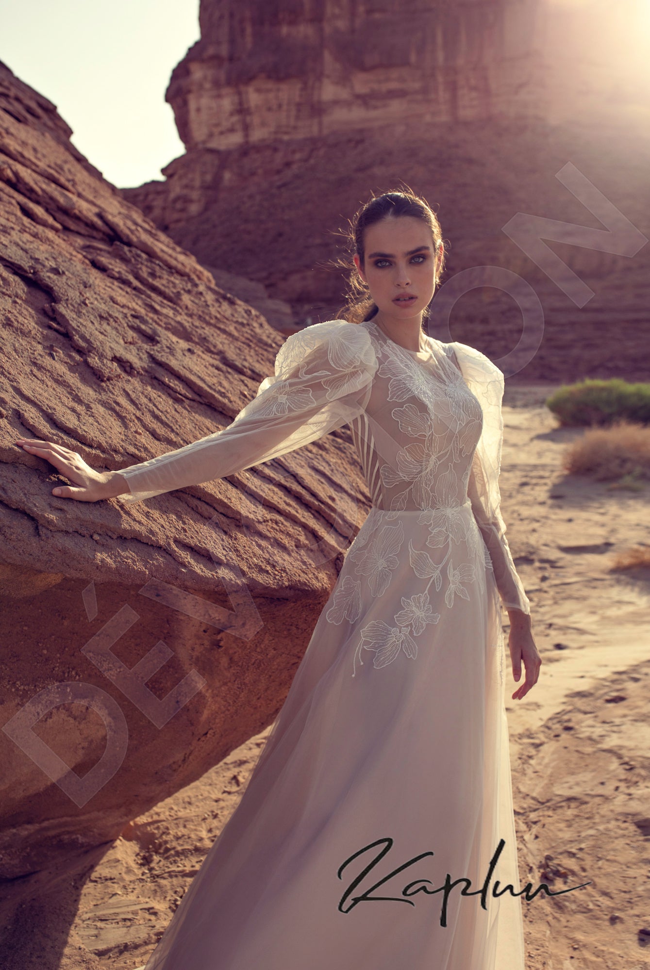 Itana Full back A-line Long sleeve Wedding Dress 2