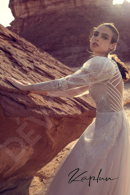 Itana Full back A-line Long sleeve Wedding Dress 7