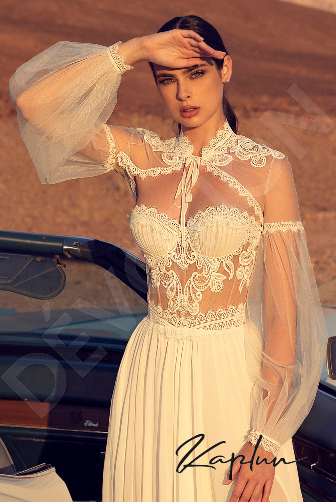 Itery Full back A-line Long sleeve Wedding Dress 2